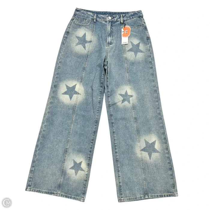 Jeans Wide Leg By Cider In Blue Denim, Size: Xl