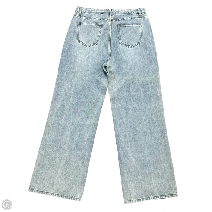 Jeans Wide Leg By Cider In Blue Denim, Size: Xl