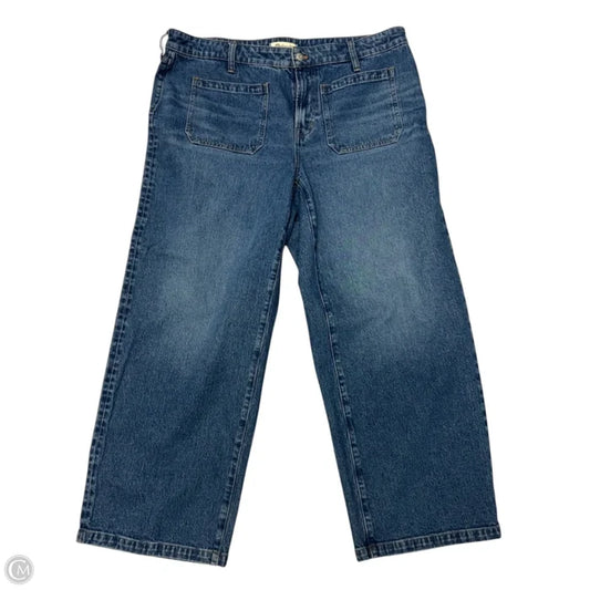 Jeans Wide Leg By Madewell In Blue Denim, Size: 16