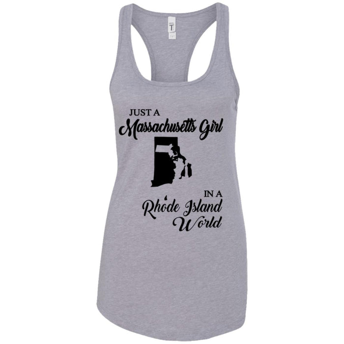 Just A Massachusetts Girl In A Rhode Island World T-shirt - T-shirt Teezalo