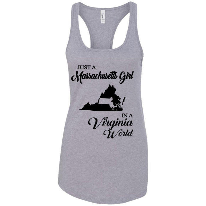 Just A Massachusetts Girl In A Virginia  World T-shirt - T-shirt Teezalo