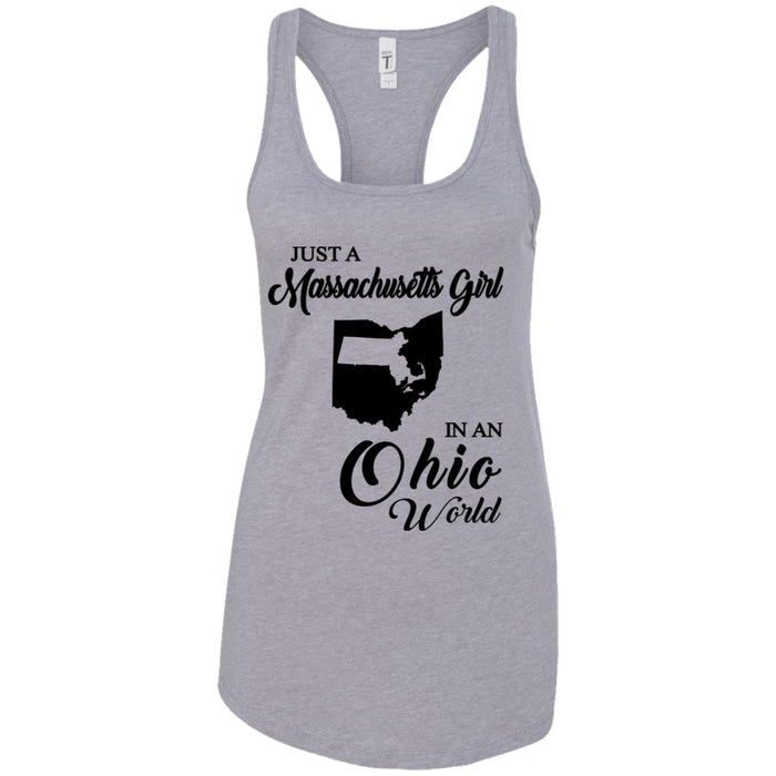 Just A Massachusetts Girl In An Ohio World T-shirt - T-shirt Teezalo