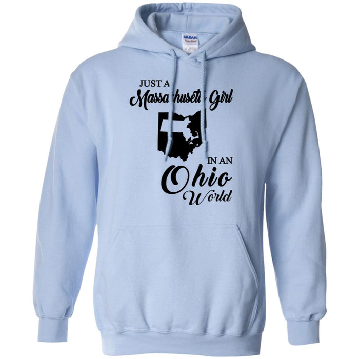 Just A Massachusetts Girl In An Ohio World T-shirt - T-shirt Teezalo