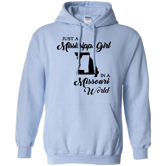Just A Mississippi Girl In A Missouri World T-Shirt - T-shirt Teezalo