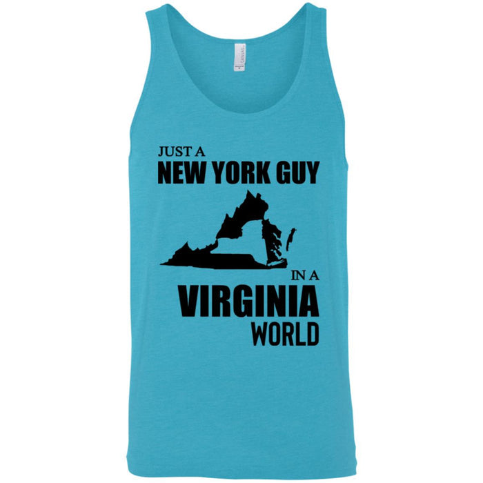 Just A New York Guy In A Virginia World T-Shirt - T-shirt Teezalo