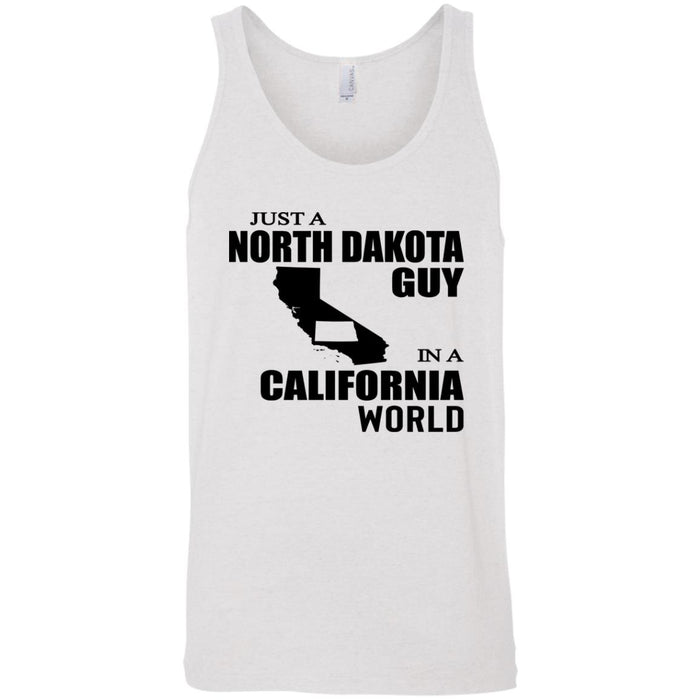 Just A North Dakota Guy In A California World Hoodie - Hoodie Teezalo