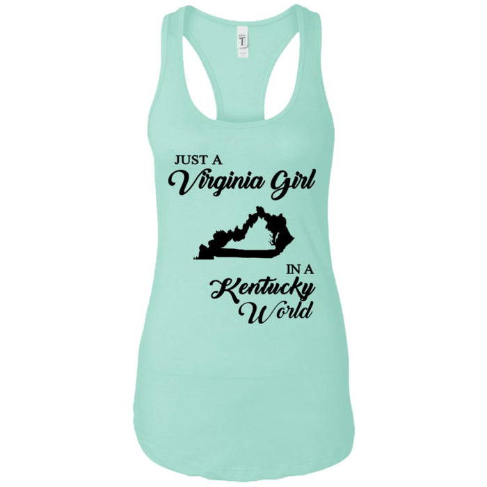 Just A Virginia Girl In A Kentucky World T-shirt - T-shirt Teezalo