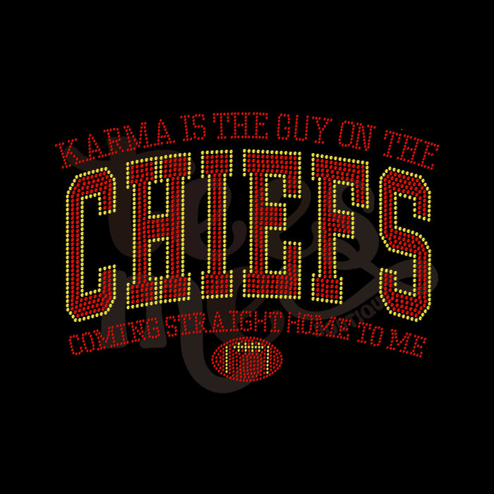 Karma is the Guy on the Chiefs RHINESTONE TRANSFER