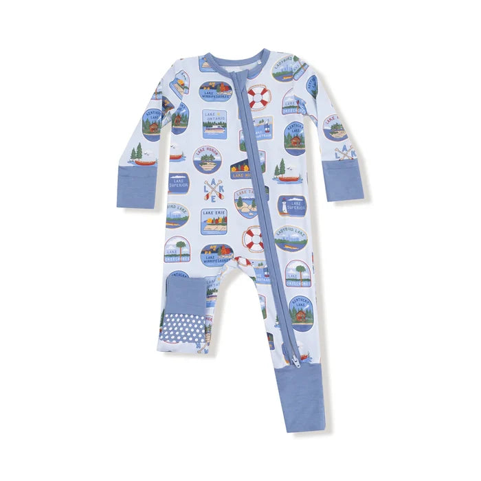 Lake Stickers | 2 Way Zipper Romper