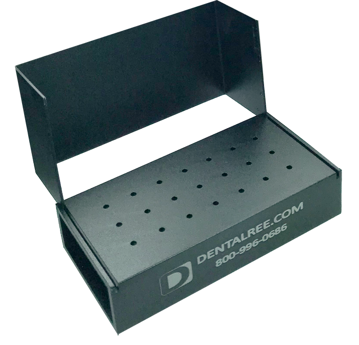 Large HP Bur Block 21 HP Holes - Hold 9 22mm Disks - BLACK BK-900-BK