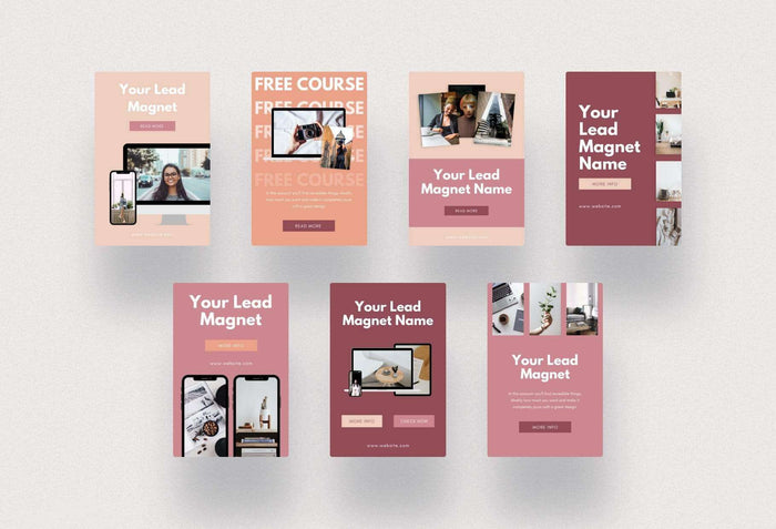 Ladystrategist Lead Magnets Promotion Pinterest Template instagram canva templates social media templates etsy free canva templates