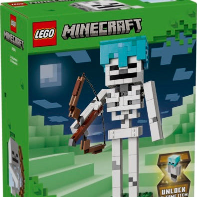 LEGO Minecraft skeleton figure set packaging with green background