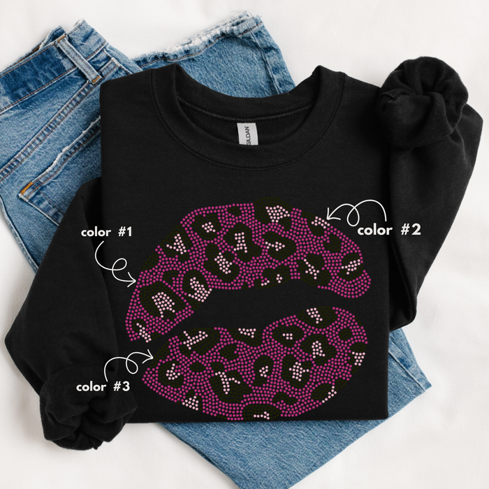 Leopard Lips SPANGLES TRANSFER