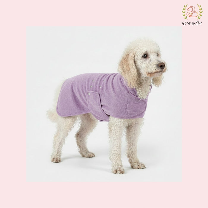 Lilac Dog Bathrobe – Ultra-Soft Quick-Dry Pet Towel Coat