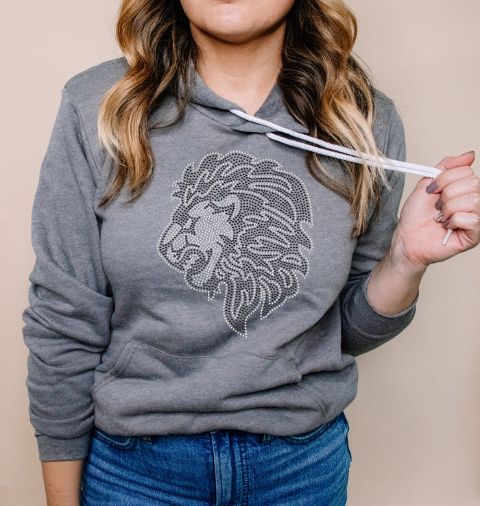 Lion Head Mascot RHINESTONE TRANSFER