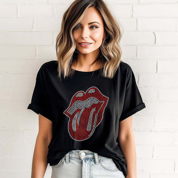 Lips Tongue SS16 RHINESTONE TRANSFER