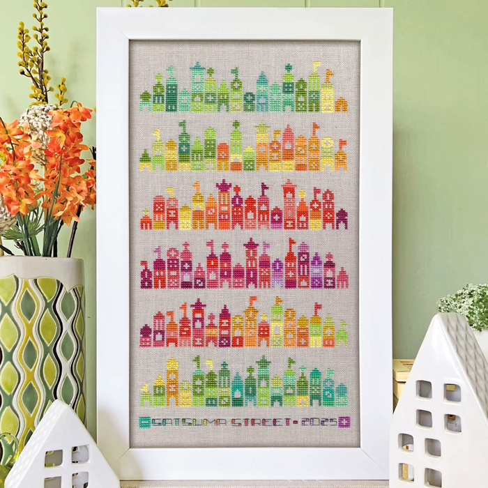 Local Conditions Temperature Cross Stitch Pattern-Stitched Modern