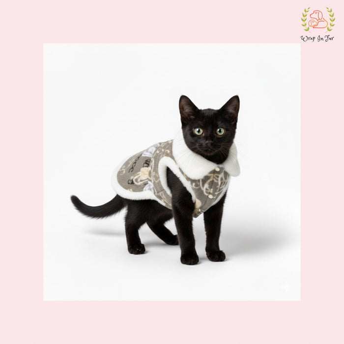 Luxury Fur-Collar Dog Winter Coat – Cozy Warm Winter Outfit