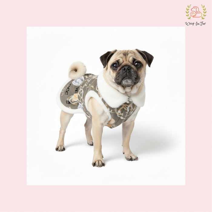 Luxury Fur-Collar Dog Winter Coat – Cozy Warm Winter Outfit
