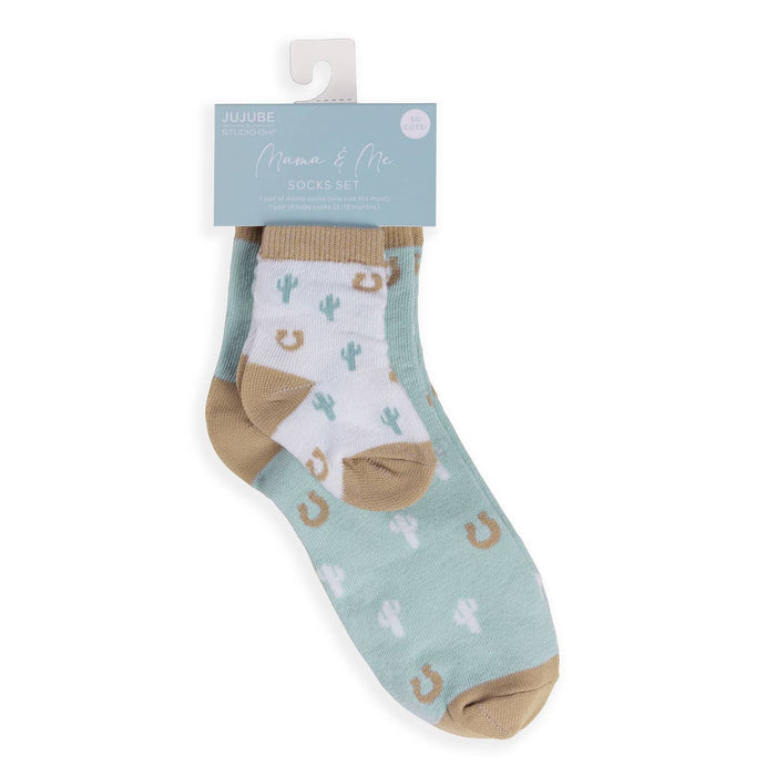 Mama & Me Socks Set - Howdy Partner Blue
