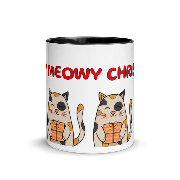 Meowy Meowy Christmas Mug with Color Inside - Bloom Seventy Seven
