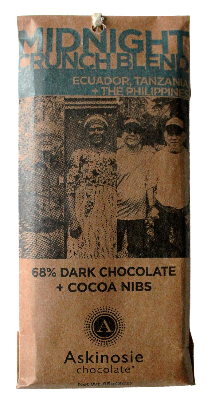 Midnight Crunch Blend 68% Dark Chocolate Bar