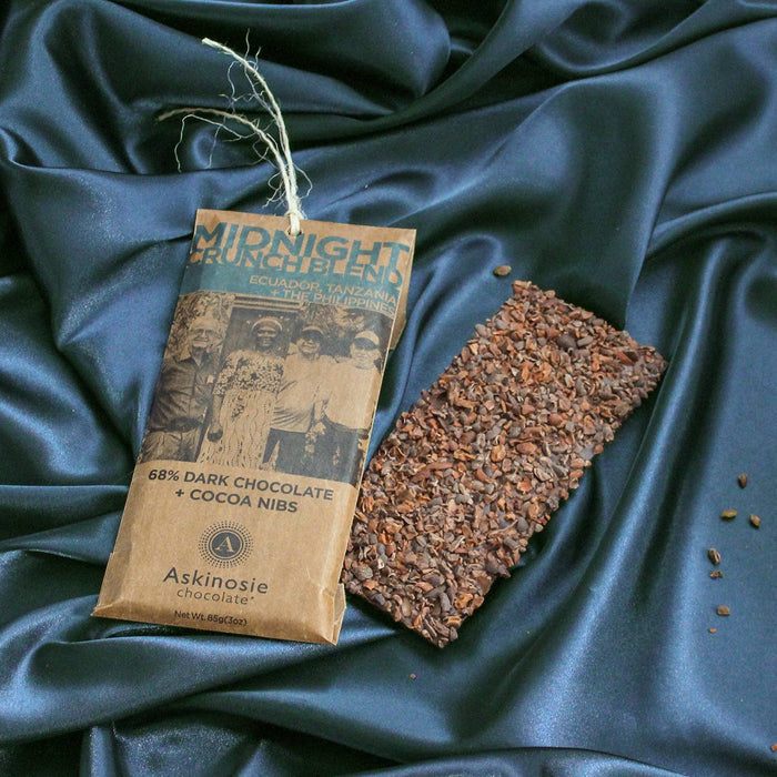 Midnight Crunch Blend 68% Dark Chocolate Bar