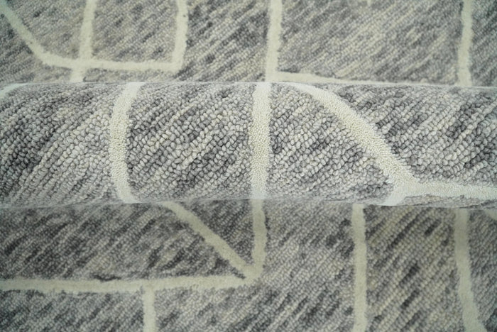 5x8 and 8x11 Brown and Beige Hand Tufted Modern Geometric Area Rug | TRD6373B - The Rug Decor
