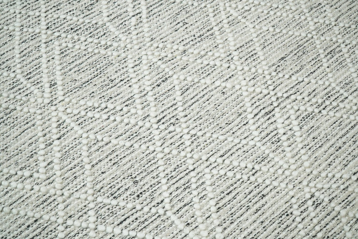 Hand Made Woolen Chunky and Soft White Wool Area Rug | CAL4 - The Rug Decor