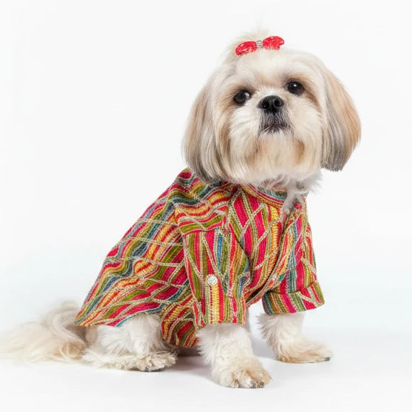 Multicolor Gota Dog Kurta - Premium Indian Dog Ethnic Wear