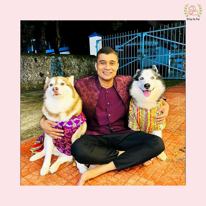 Multicolor Gota Dog Kurta - Premium Indian Dog Ethnic Wear