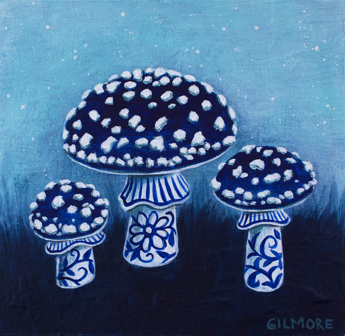 "Mushroom Family" ORIGINAL PAINTING