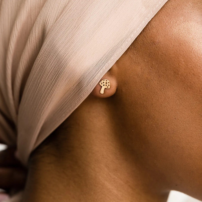 Mushroom Stud Earrings