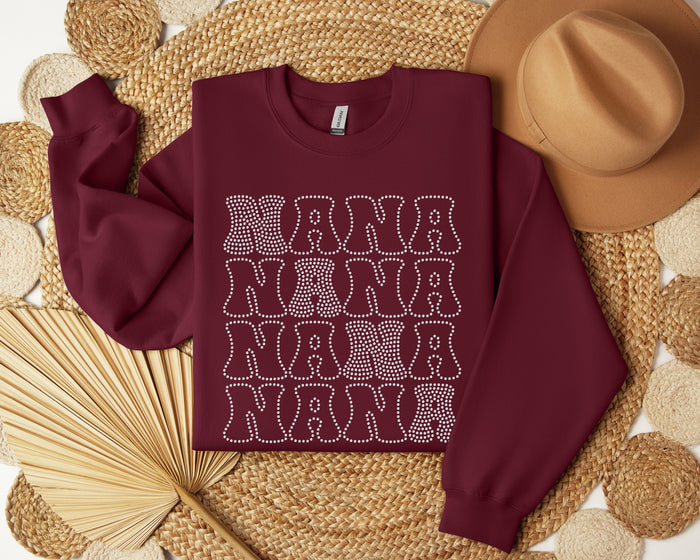 Nana Stacked RHINESTONE TRANSFER
