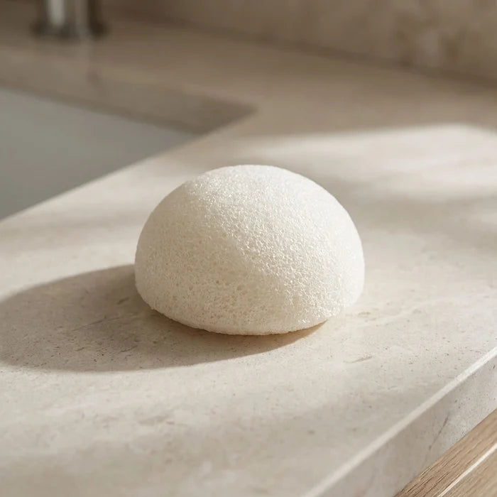 Natural Konjac Facial Cleansing Sponge (White)