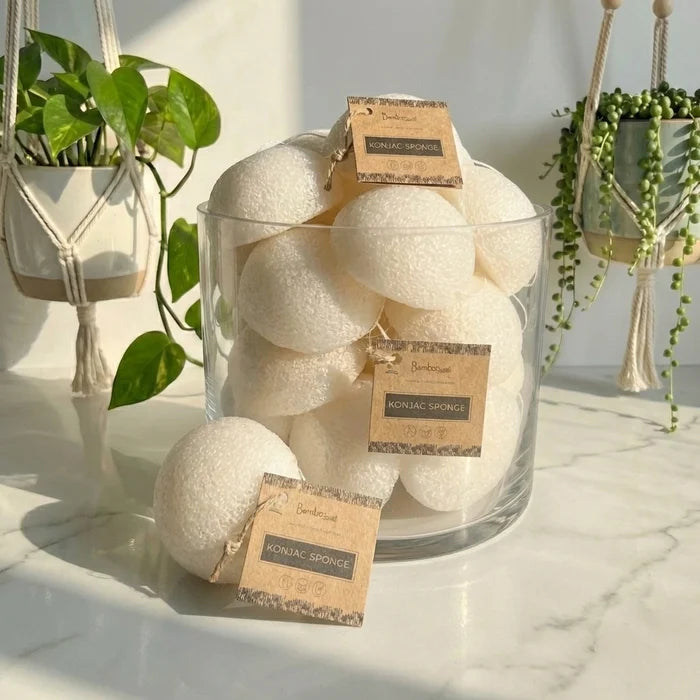 Natural Konjac Facial Cleansing Sponge (White)