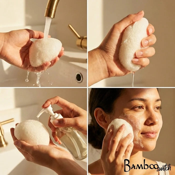 Natural Konjac Facial Cleansing Sponge (White)