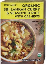 ORGANIC SRI LANKAN CURRY AND RICE 13.23 OZ #ROCK VALUE-ORDER BY TUESDAY EVENING OCT 27 ARRIVING NOV 04  FOR DELIVERY#