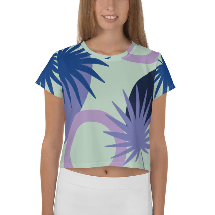 Palm Print Crop Tee
