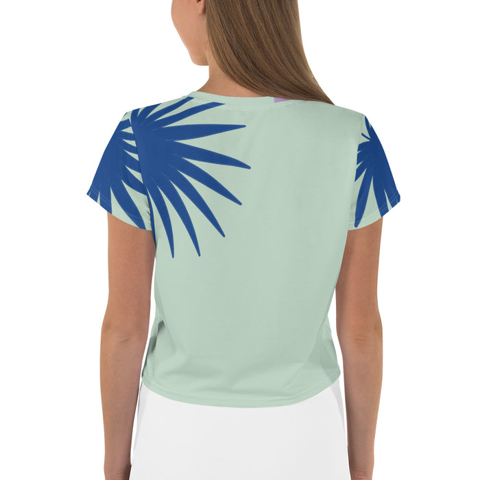 Palm Print Crop Tee