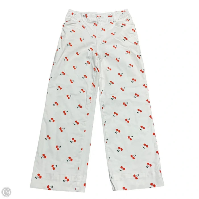 Pants Cropped By Bagatelle In Red & White, Size: 4