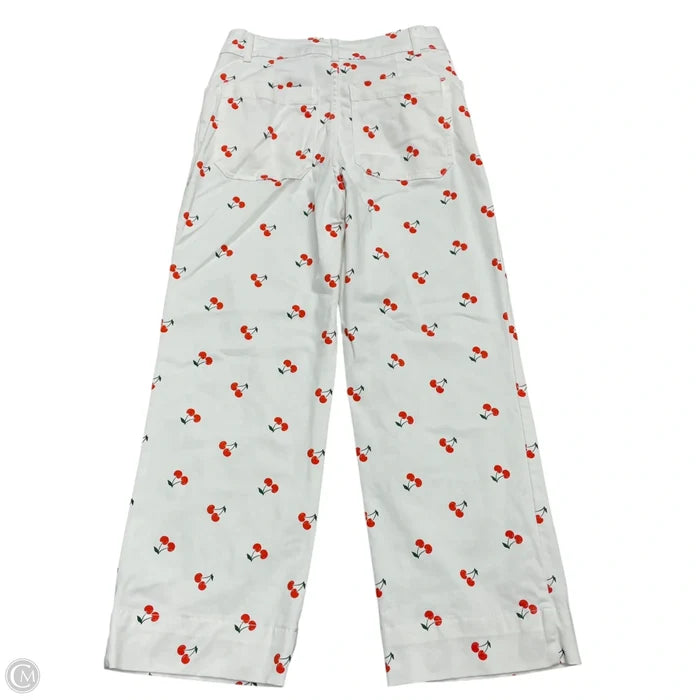 Pants Cropped By Bagatelle In Red & White, Size: 4