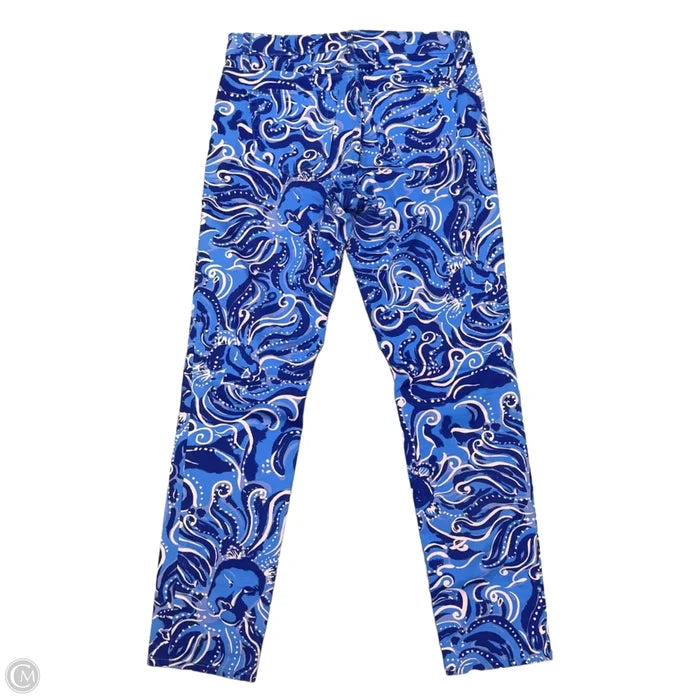Pants Designer By Lilly Pulitzer In Blue & Pink, Size: 4