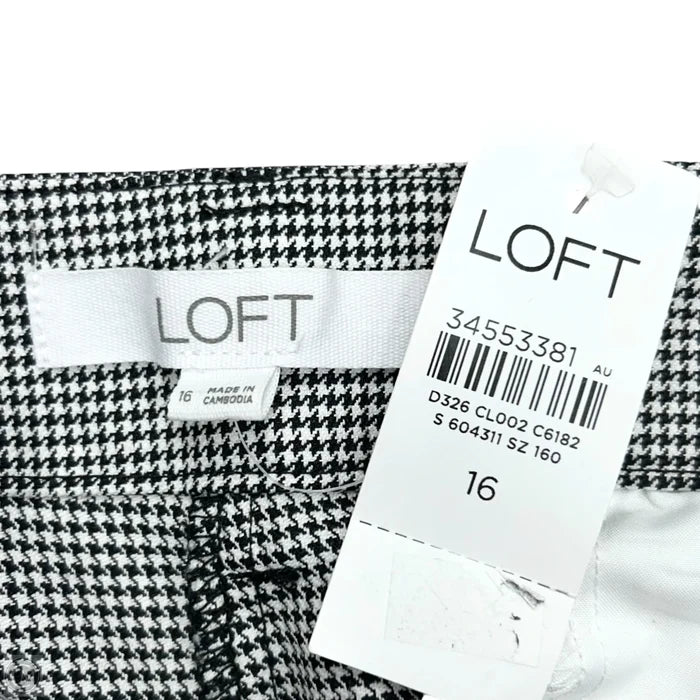 Pants Dress By Loft In Black & White, Size: 16