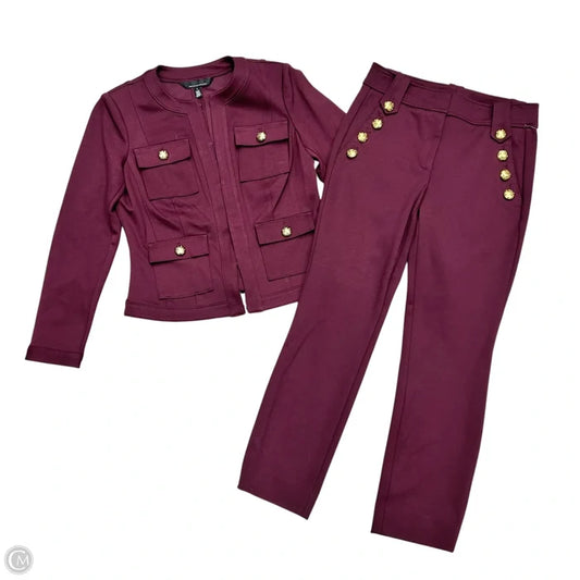 Pants Suit 2pc By White House Black Market In Maroon, Size: S
