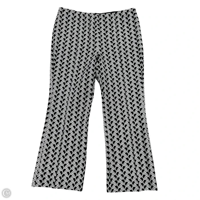 Pants Wide Leg By Maeve In Black & White, Size: L