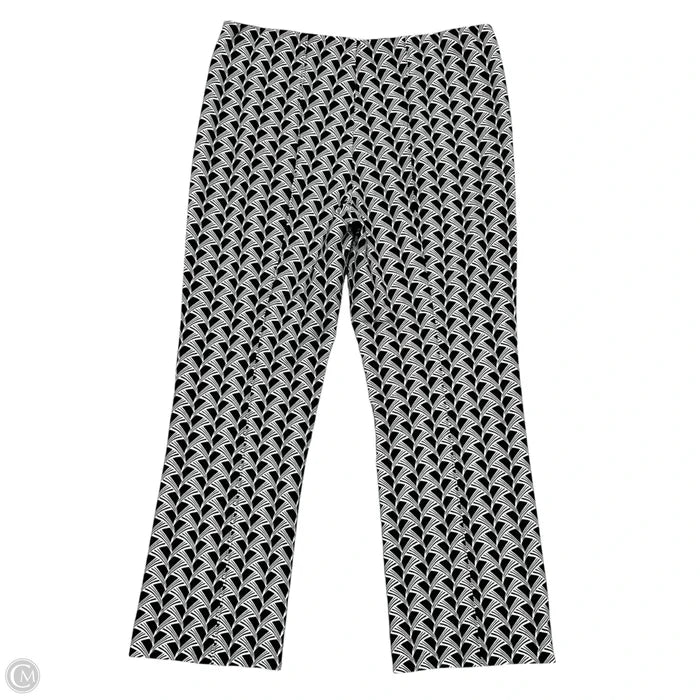 Pants Wide Leg By Maeve In Black & White, Size: L