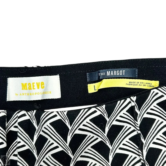 Pants Wide Leg By Maeve In Black & White, Size: L