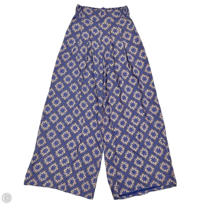 Pants Wide Leg By Maeve In Cream & Purple, Size: 0