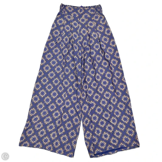 Pants Wide Leg By Maeve In Cream & Purple, Size: 0
